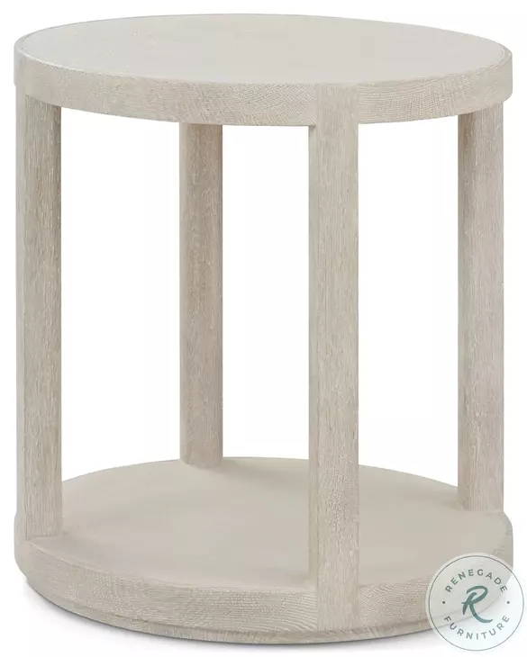 Maxwell Cashmere And Dove 22" Round Side Table