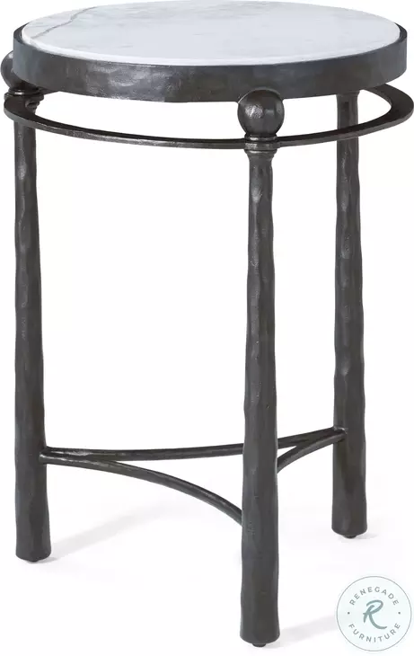 Spencer London Quartz And Cast Metal 16" Drink Side Table