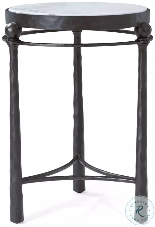 Spencer London Quartz And Cast Metal 16" Drink Side Table