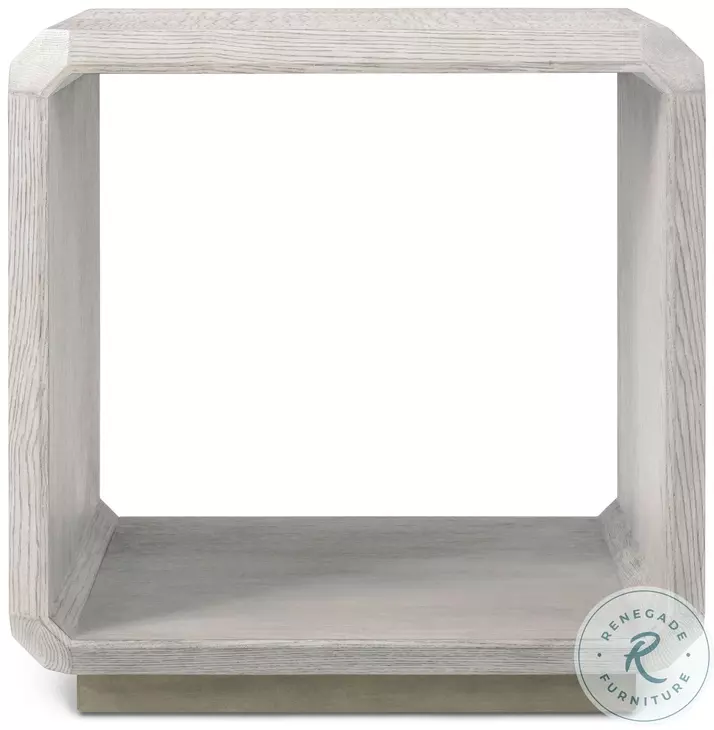 Spencer ST. James Argento And Deep Brown 24" Square Side Table