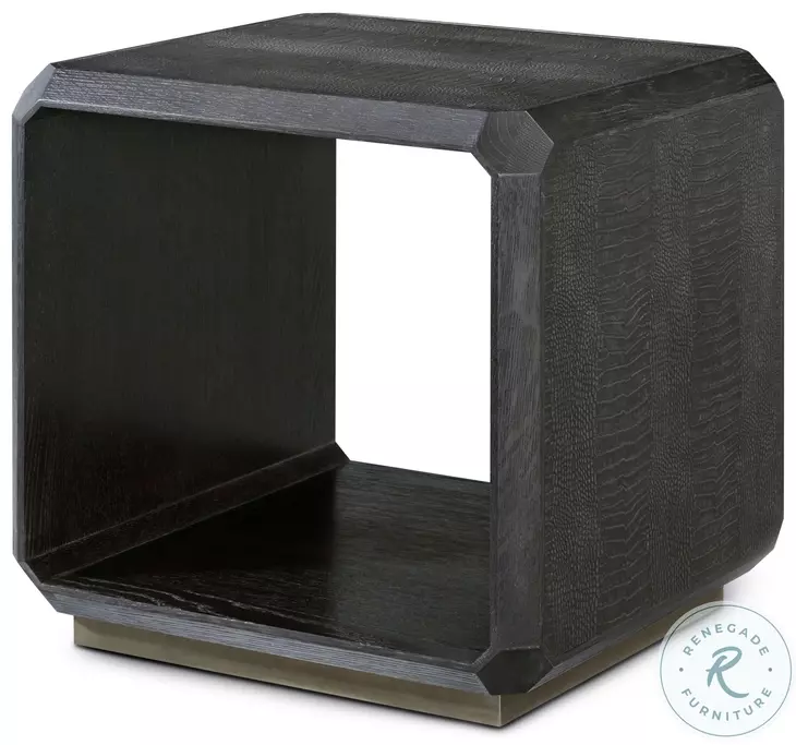 Spencer ST. James Lusso Onyx And Deep Brown 24" Square Side Table