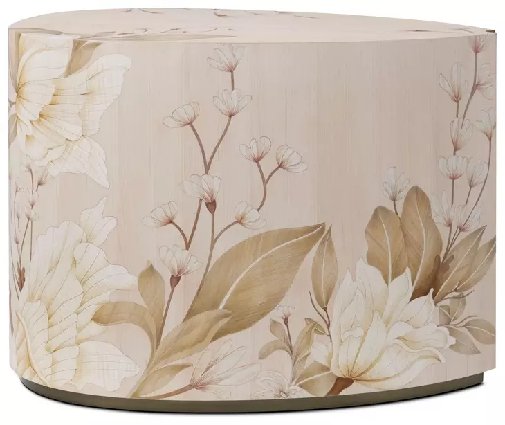 Bouquet Buttercream and Dorelle Free Form Droplet Side Table
