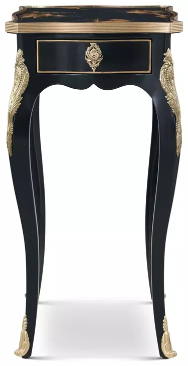 Brushwork Black and Gold Rectangular Tranquility Accent Table