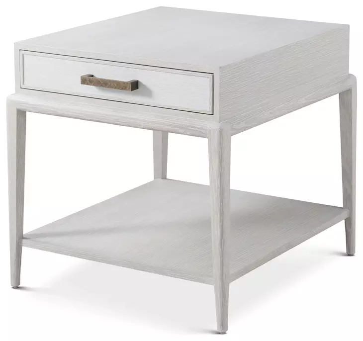 Coastal Sandbar Rectangular Flagler Side Table with Wallpaper