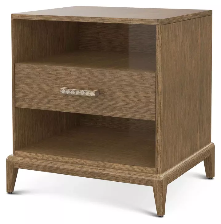 Coastal Tobacco 1 Drawer Worth Open Nightstand