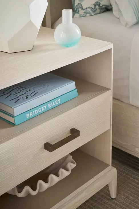 Coastal Sandbar 1 Drawer Worth Open Nightstand