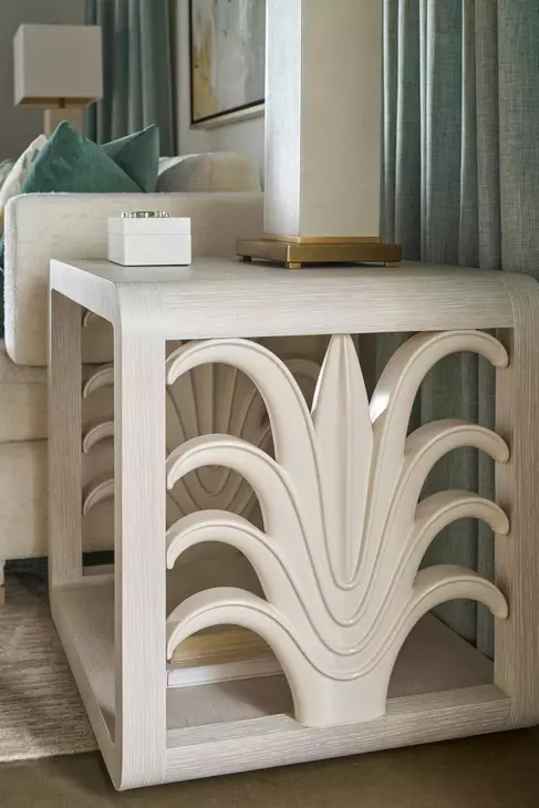 Coastal Sandbar Rectangular Royal Palm Side Table