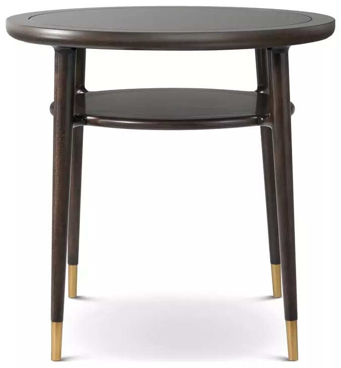 Spencer Green Park Fumed and Gold Round Ashburton Place Side Table