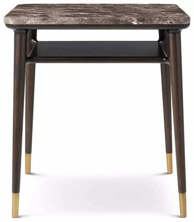Spencer Green Park Fumed and Gold Square Marble Top Ashburton Place Side Table
