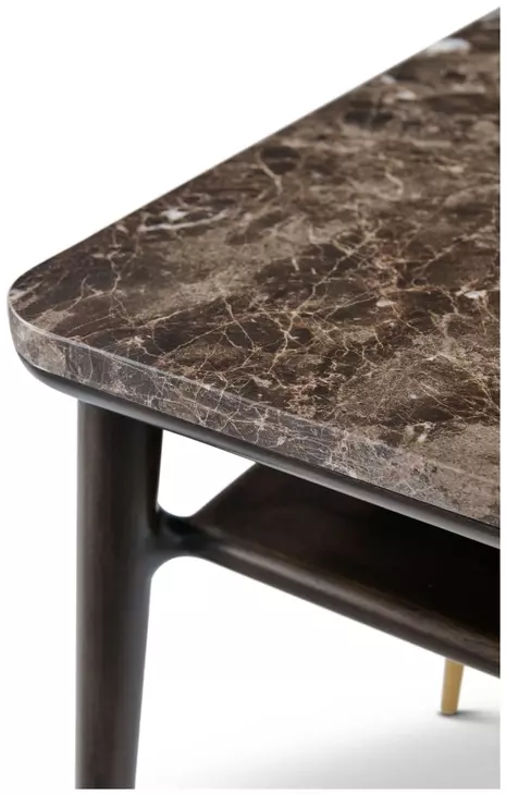 Spencer Green Park Fumed and Gold Square Marble Top Ashburton Place Side Table