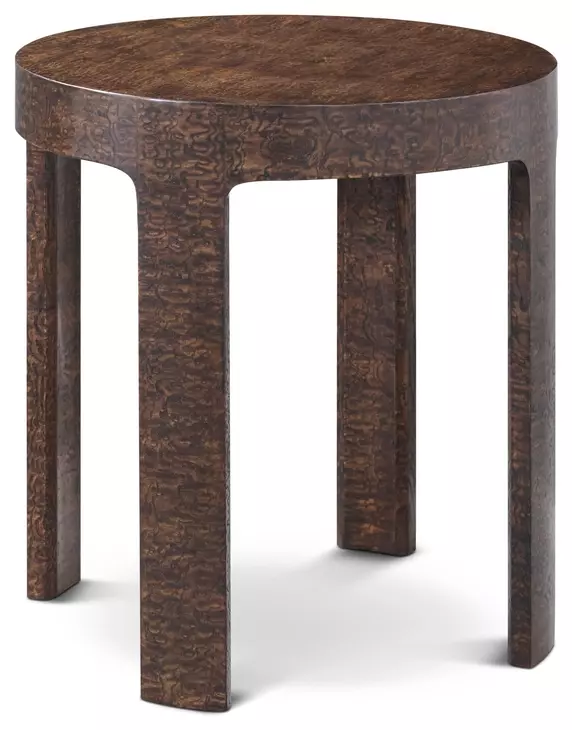 Orbis Pyramid Brown Round Cohere Side Table