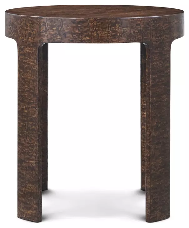 Orbis Pyramid Brown Round Cohere Side Table