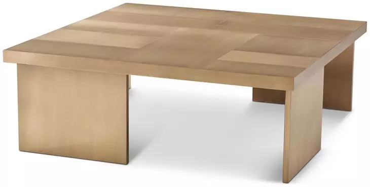 Oasis Burnished Brass Square Slater Cocktail Table
