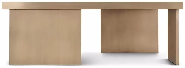 Oasis Burnished Brass Square Slater Occasional Table Set