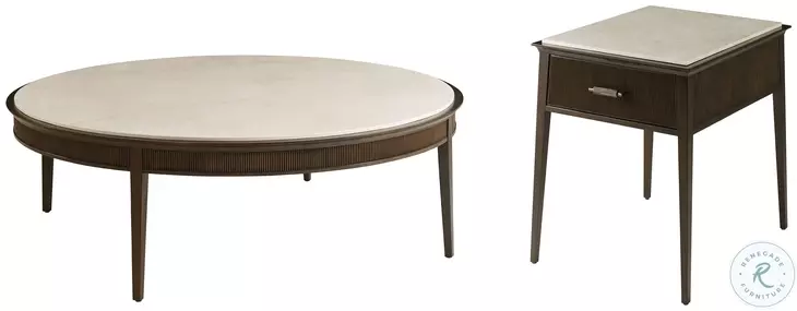 Lido Bistre 54" Round Occasional Table Set