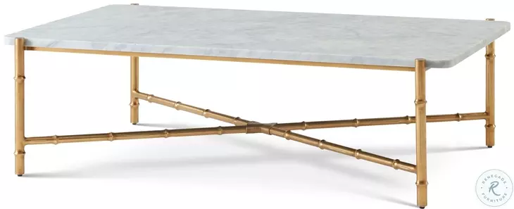 Kesden LBB Brass 55" Rectangular Cocktail Table