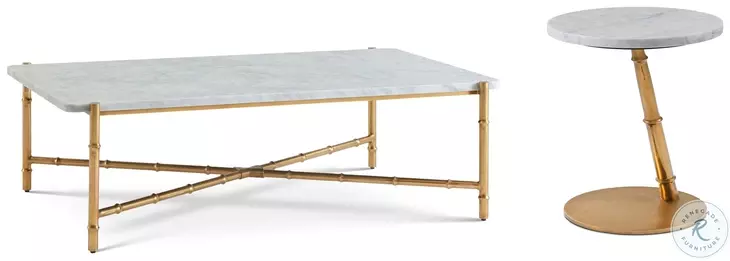 Kesden LBB Brass 55" Rectangular Occasional Table Set