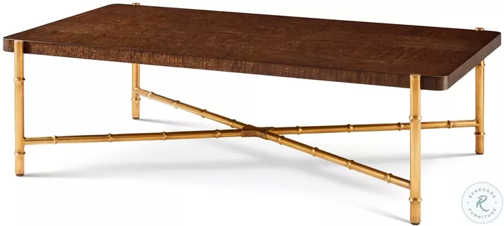 Kesden Pyramid Brown 55" Rectangular Cocktail Table