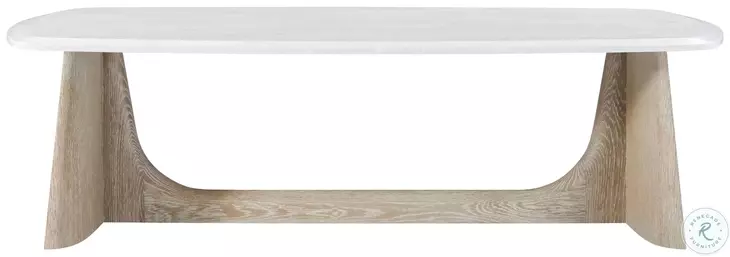 Repose Grey Oak And Grey Visible Inner Wooden 55" Coffee Table with Quartz Top