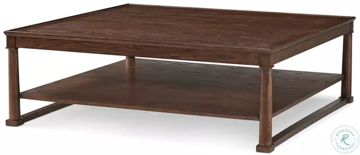 Surrey Brownstone 50" Square Cocktail Table