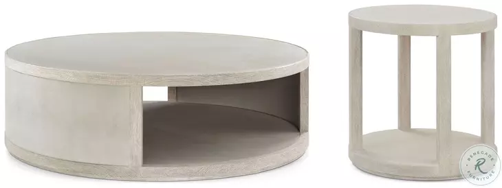 Maxwell Cashmere And Dove 54" Small Round Occasional Table Set