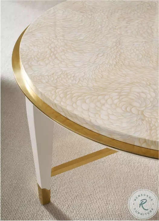 Judith Leiber JL Feather And Solstice 42" Round Cocktail Table