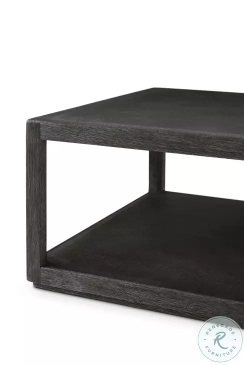 Maxwell Obsidian And Shagreen 55" Rectangular Cocktail Table
