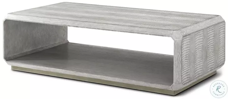 Spencer ST. James Argento And Deep Brown 58" Rectangular Cocktail Table