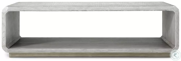 Spencer ST. James Argento And Deep Brown 58" Rectangular Cocktail Table