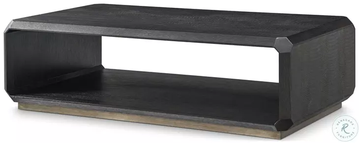Spencer ST. James Lusso Onyx And Deep Brown 58" Rectangular Cocktail Table