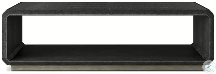 Spencer ST. James Lusso Onyx And Deep Brown 58" Rectangular Cocktail Table