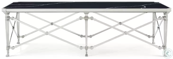Spencer London Nickel Plated 60" Rectangular Cocktail Table