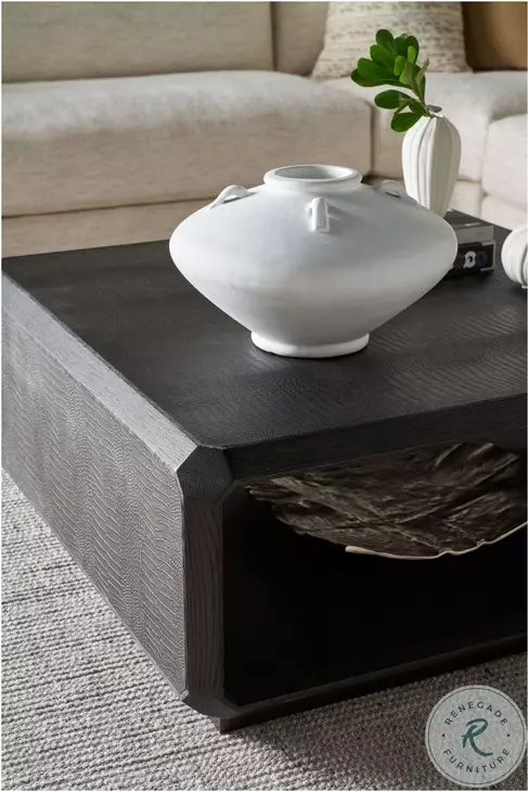 Spencer ST. James Lusso Onyx And Deep Brown 42" Square Cocktail Table