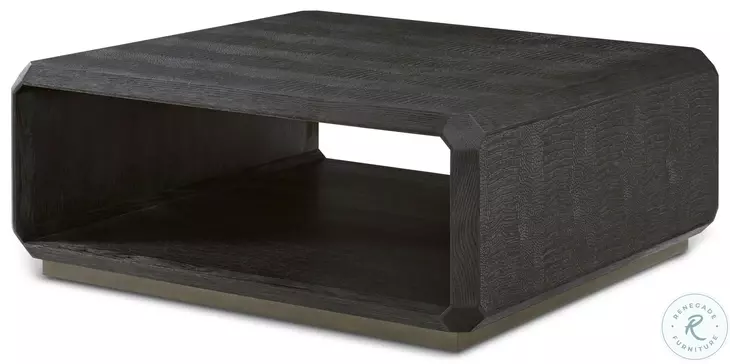 Spencer ST. James Lusso Onyx And Deep Brown 42" Square Occasional Table Set