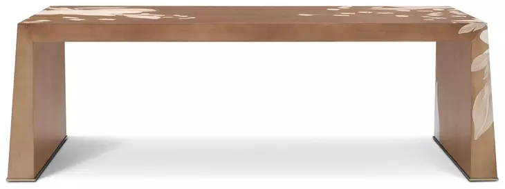 Bouquet Toasted Cashew and Beige Rectangular Cocktail Table