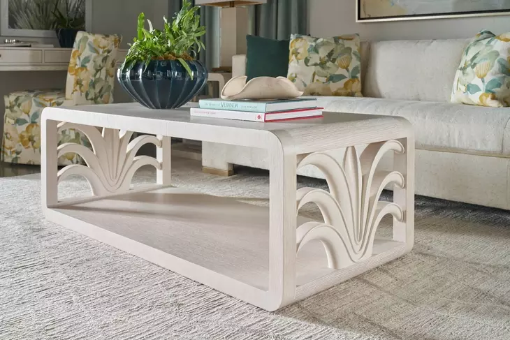 Coastal Sandbar Rectangular Royal Palm Occasional Table Set