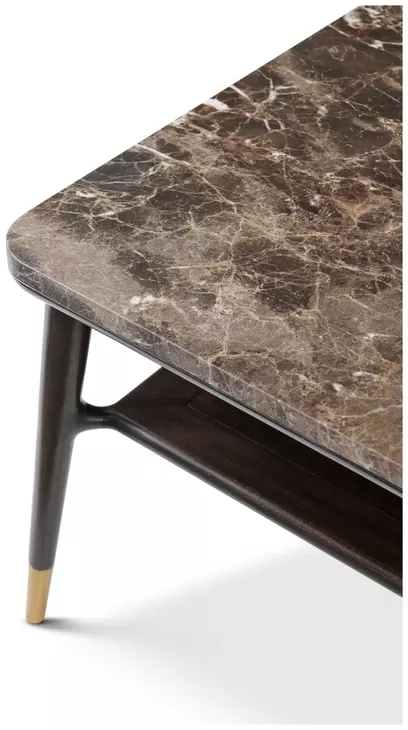 Spencer Green Park Fumed and Gold Rectangular Marble Top Stratton Street Coffee Table