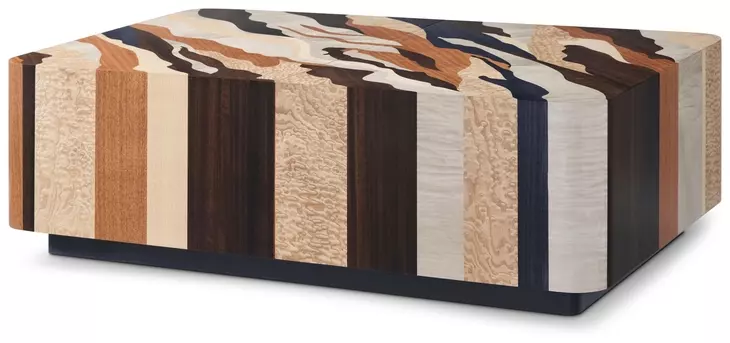 Orbis Brown and Beige Rectangular Concorda Coffee Table