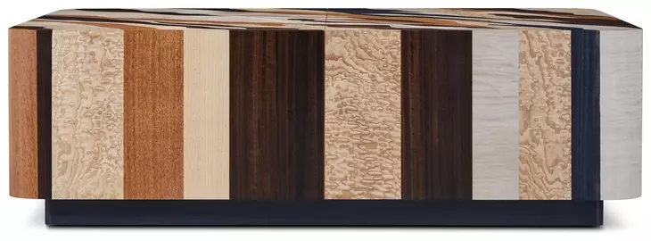 Orbis Brown and Beige Rectangular Concorda Coffee Table