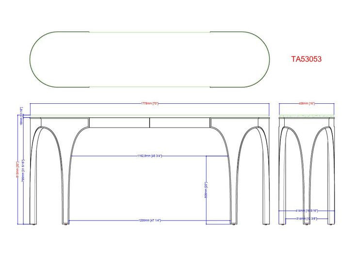 Arlo Galeto 70" Rectangular Console Table