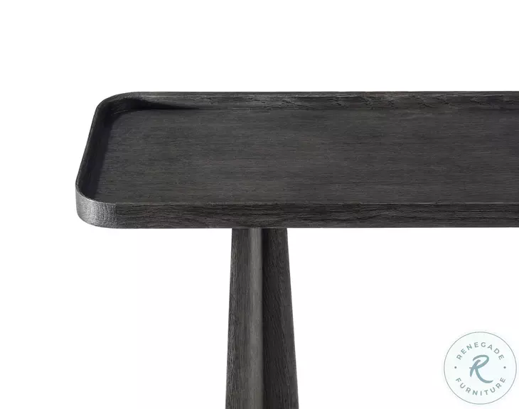 Repose Charcoal Oak Wooden 60" Rectangular Console Table