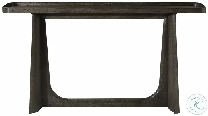 Repose Charcoal Oak Wooden 60" Rectangular Console Table