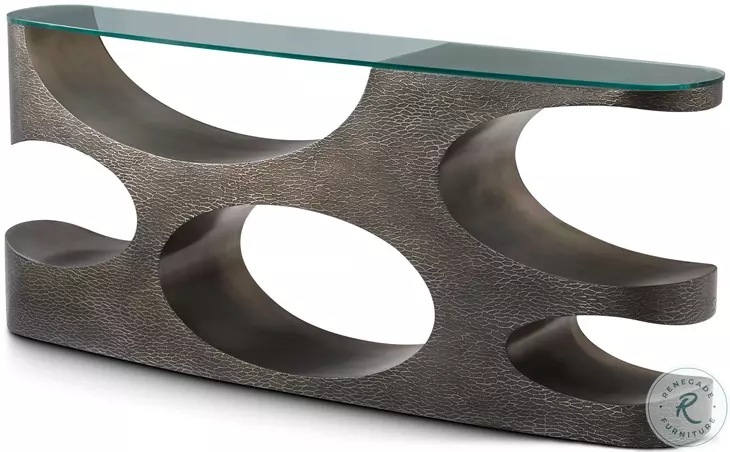 Essence Volcanic Metal 79" Rectangular Console Table