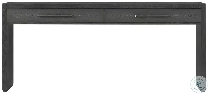 Maxwell Obsidian And Shagreen 72" 2 Drawer Rectangular Console Table