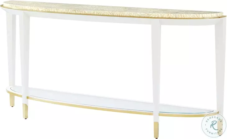 Judith Leiber JL Feather And Solstice D Shape 74" Console Table