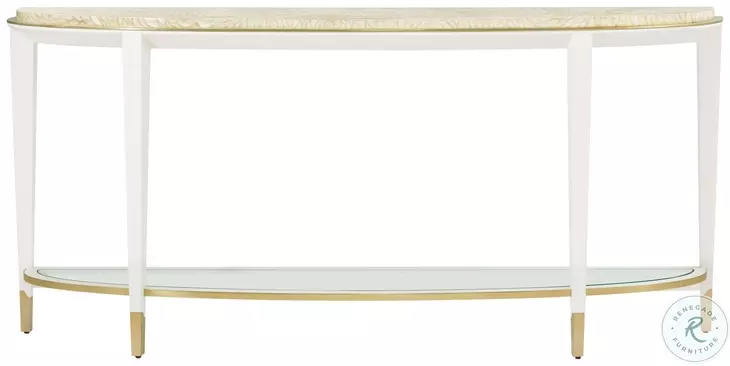 Judith Leiber JL Feather And Solstice D Shape 74" Console Table