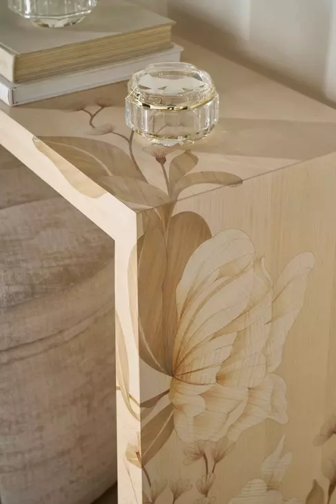 Bouquet Buttercream and Beige Rectangular Console Table