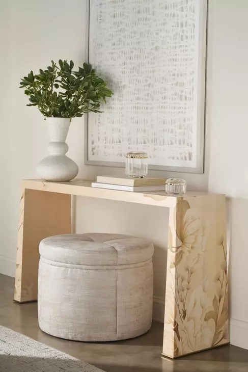 Bouquet Buttercream and Beige Rectangular Console Table