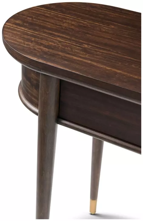 Spencer Green Park Fumed and Gold Oval Curzon Console Table