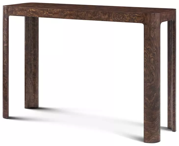 Orbis Pyramid Brown Rectangular Brindle Nesting Console Table